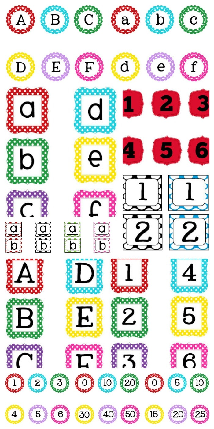 Cute And Free Word Wall Alphabet And Numbers Teach Junkie