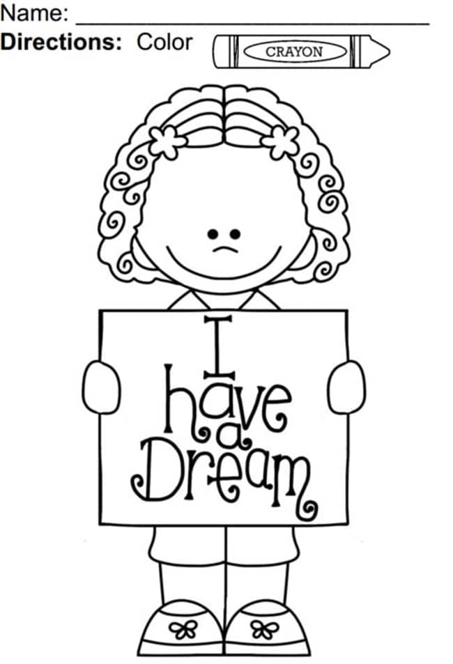 i have a dream coloring pages - photo #5