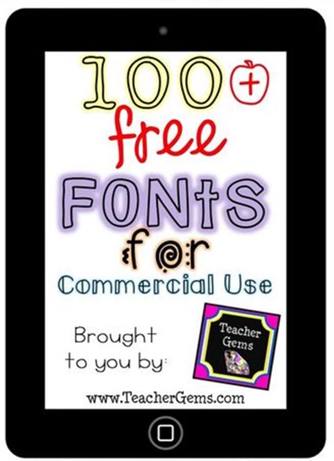 Free Fonts for Commercial Use: Teacher Collection - Teach Junkie