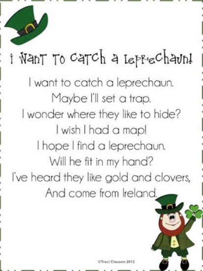 11 Free St. Patrick's Day Primary Printables - Poem and Activity
