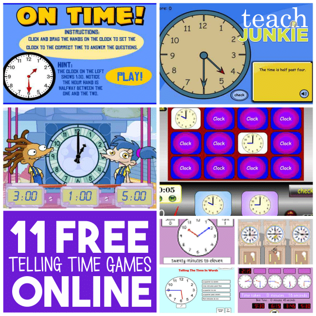 11 Free Telling Time Games Online