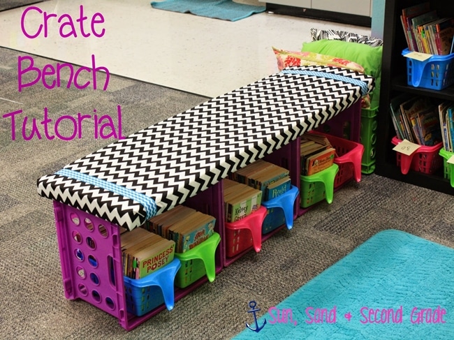 14 Stunning Classroom Decorating Ideas to Make Your Classroom Sparkle Crate Reading Bench Tutorial - Teach Junkie
