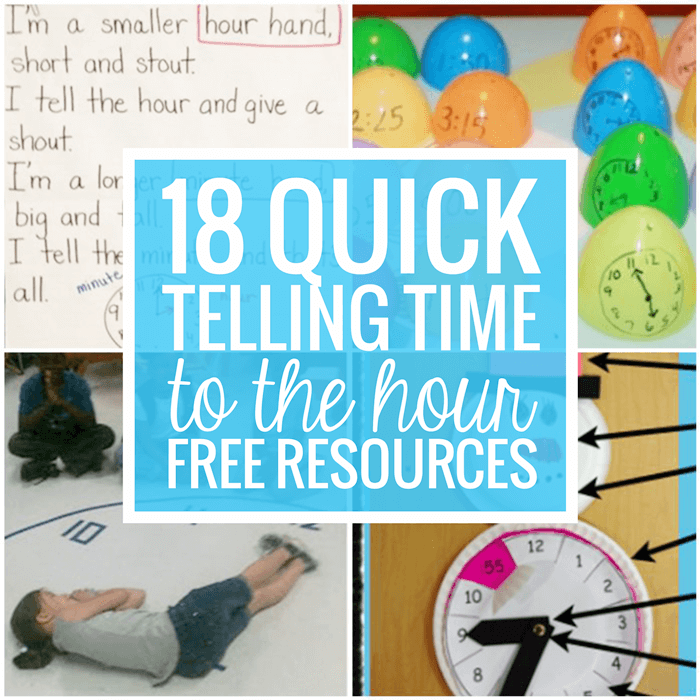 18 Quick and Free Telling Time to the Hour Resources