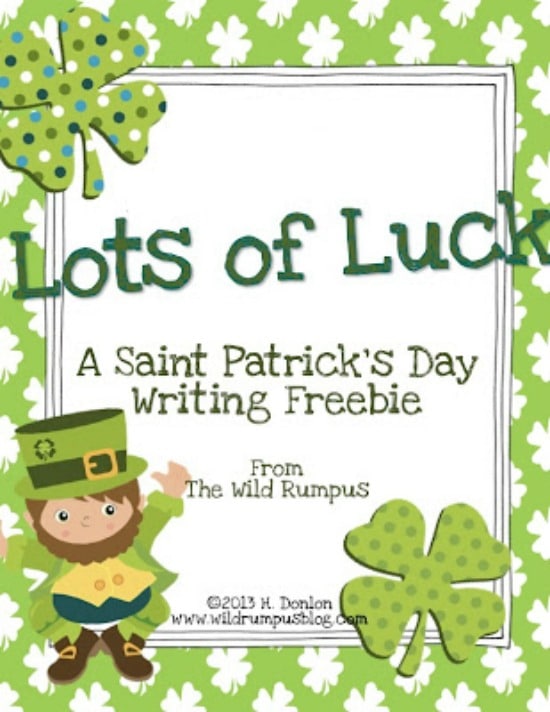 Teach Junkie: 4 St. Patrick’s Day Writing Prompts - Lots of Luck