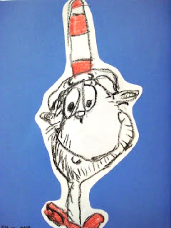 Guided Drawing – How to Draw Cat in the Hat
