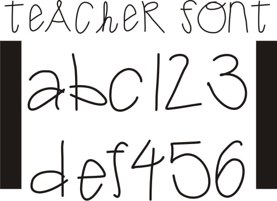 Teach Junkie - 42 Free Fonts for Teachers {Goodie Bag}