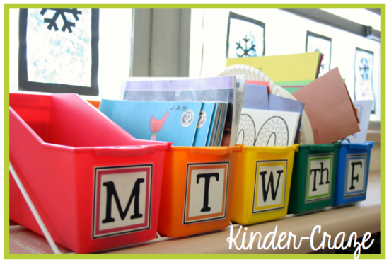 Teach Junkie: 21 Classroom Organization Labels and Tags - Monday-Friday Lesson Plan Labels
