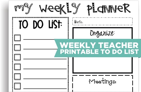 Teach Junkie: 8 Cute Teacher Printable To Do Lists