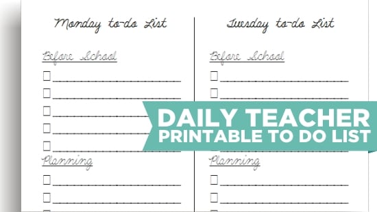 Teach Junkie: 8 Cute Teacher Printable To Do Lists