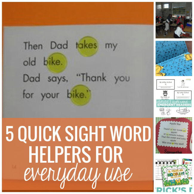 5 Quick Sight Word Helpers for Everyday Use - Teach Junkie