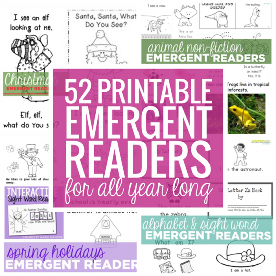 52 Printable Emergent Readers for All Year Long