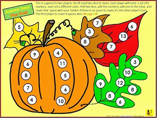 54 Fantastic Fall Thanksgiving Freebie - Adding One Autumn Days - Teach Junkie