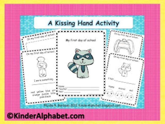 6 Back to School Freebies - Kissing Hand Activity