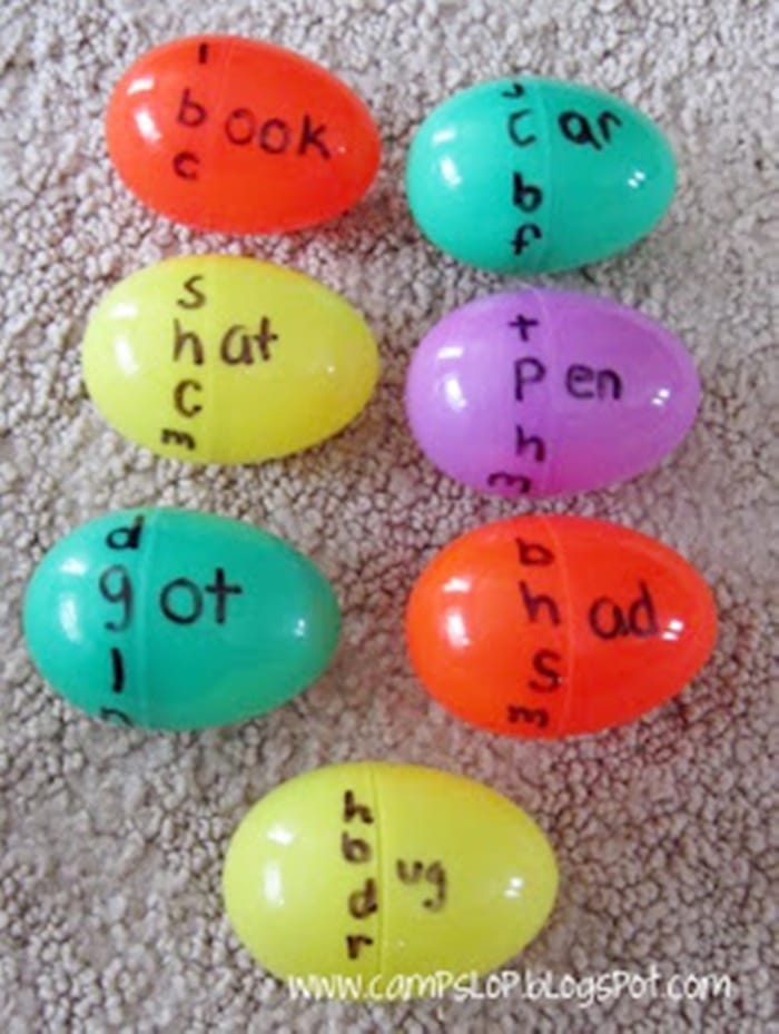 9 Lesson Plans for Your Leftover Easter Eggs - Word Families - Teach Junkie