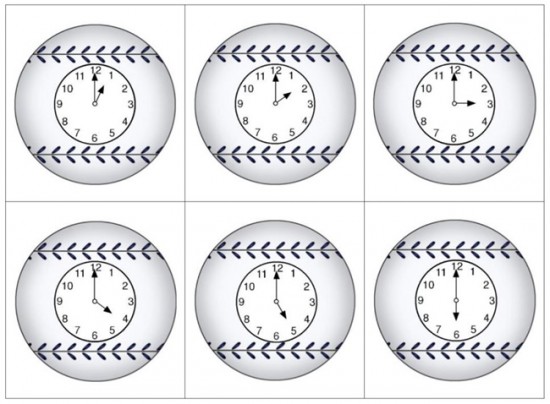 18 Telling Time To The Hour Resources - Batters up - Teach Junkie