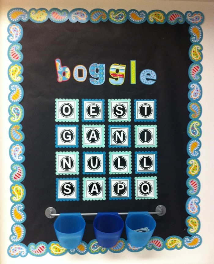 Boggle Board for Your Classroom early finishers