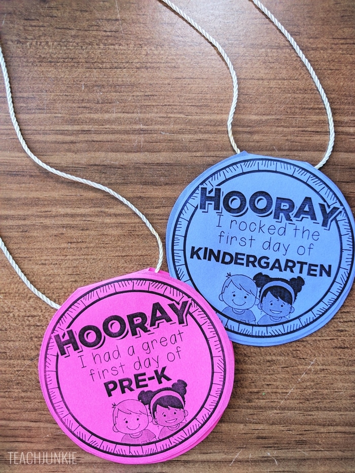 FREE Editable First Day of School Necklaces