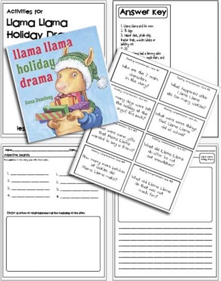 Free Llama Llama Holiday Drama Activities