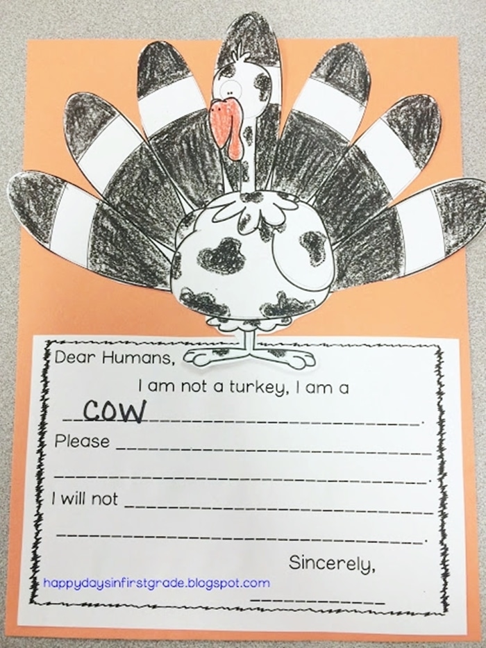 Free November Activities and Printable Resources - turkey in trouble disguise