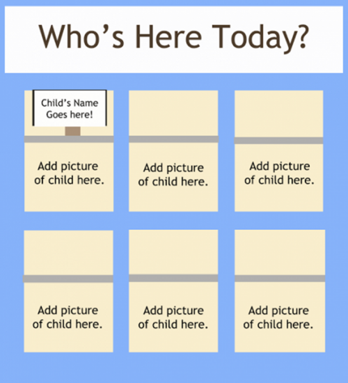 How to Help Preschoolers Recognize Their Names - attendance chart