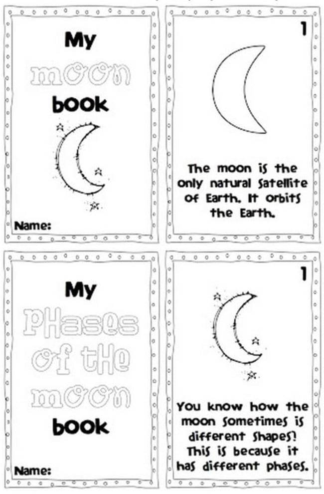 21 Super Activities for Teaching Moon Phases - Emergent Reader - Teach Junkie