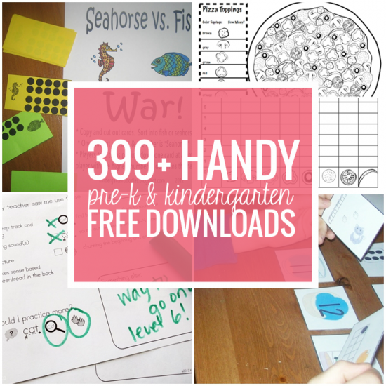 Pre-k and Kindergarten Free Downloads and Teacher Printables