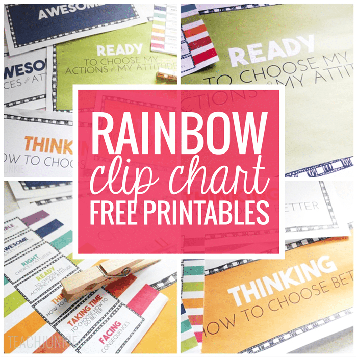 Rainbow Clip Chart Freebie