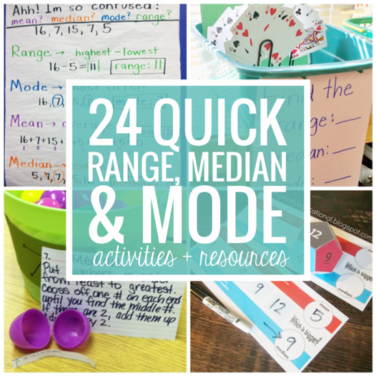 Range Median Mode - 24 Quick, Free Activities and Resources