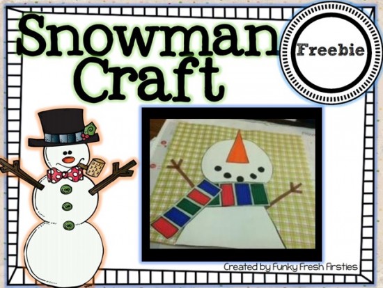 Snowman Craft {Adorable} Freebie: Snowman Craft - Teach Junkie