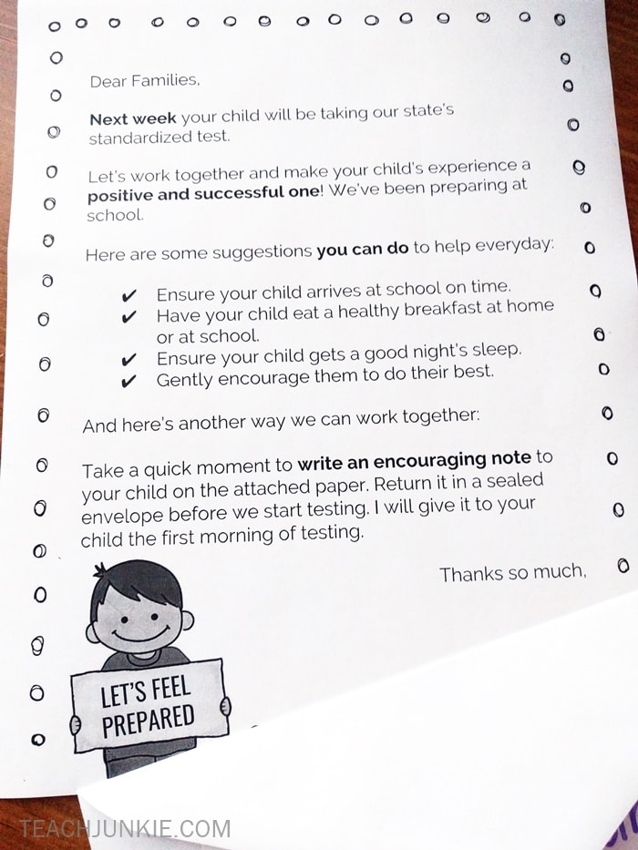 Standardized Testing Parent Letter (Freebie)