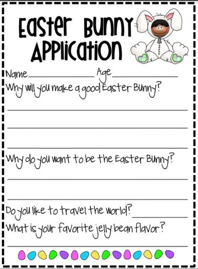 Substitute Easter Bunny Application