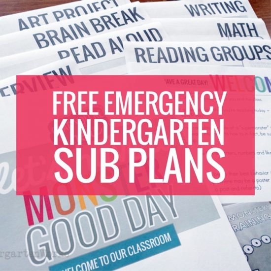 Supermonsters Training Day - easy beginning of the year emergency sub plans for kindergarten