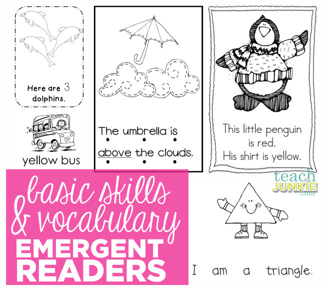 Basic Skills and Vocabulary Emergent Readers - Teach Junkie.com
