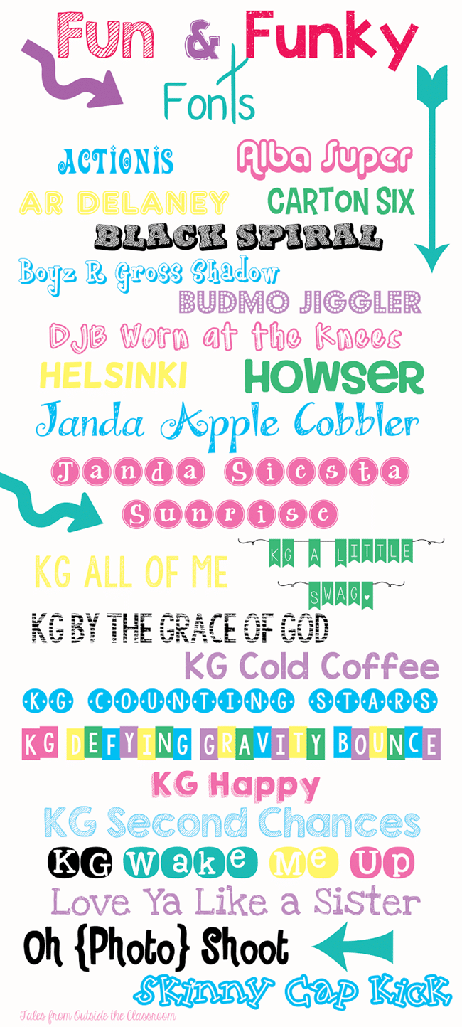 Cute Free Fonts for Teachers - Teach Junkie