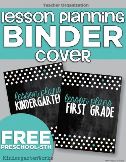Lesson Planning Binder Covers - 4 Free Printables - Teach Junkie
