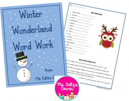 Scrambled Winter Vocabulary Words Worksheet - Teach Junkie